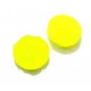 CRS101-O - Cabochon rasina druzy galben neon 20mm
