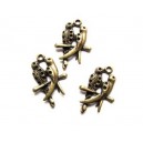 CP26 - Charm randunici bronz antic 24*16mm