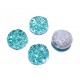 CRS41-A - Cabochon rasina druzy bleu verzui 12mm