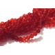 MFS666X - (10 buc.) Cristale rosii sfere fatetate 4mm