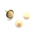 CSCP-R10mm-20 - Cabochon sticla rotund capuccini gold perlat 10mm - STOC LIMITAT!!!