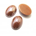 CSCP-O18*13mm-03 - Cabochon sticla oval maro caramel perlat 17-18*12-13mm - STOC LIMITAT!!!