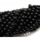 MSP691 - (10 buc.) Margele sticla negru portelan sfere 5mm