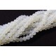 MFR743 - (10 buc.) Cristale opal white semiopac rondele fatetate 4x3mm