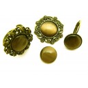 Cabochon sticla cat eye maro mustar 12mm - STOC FOARTE LIMITAT!!!