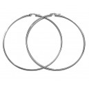 OTE47 - (1 pereche) Tortite cercei rotunde otel inoxidabil argintiu inchis 83mm