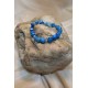 UNICAT - Bratara elastica cu agate albastre