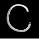 COT23-C- Conector otel inoxidabil litera C 37*29mm