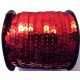 PAP-6MM-05 - (1 metru) Panglica paiete rotunde rosii 6mm