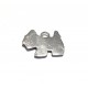 DISPONIBIL 1 BUCATA -CP618-X2 - Charm argintiu inchis catel email roz 20*16mm