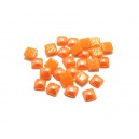CSCP-P4-5*4-5mm-17 - (10 buc.) Cabochon sticla patrat portocaliu perlat 10*10mm - STOC LIMITAT!!