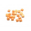 CSCP-P4-5*4-5mm-18 - (10 buc.) Cabochon sticla patrat piersica perlata 10*10mm - STOC LIMITAT!