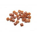CSCP-P4-5*4-5mm-20 - (10 buc.) Cabochon sticla patrat maro caramel perlat 10*10mm - STOC LIMITAT!