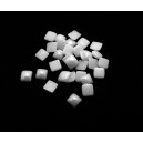 CSCP-P4-5*4-5mm-25 - (10 buc.) Cabochon sticla patrat alb perlat 10*10mm - STOC LIMITAT!