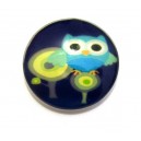 CSP14mm-A-26 - Cabochon sticla print bufnite14mm - STOC FOARTE LIMITAT!!!