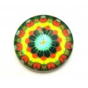 DISPONIBIL 3 BUCATI - CSP14mm-A-177 - Cabochon sticla print etnic 14mm - STOC FOARTE LIMITAT!!!