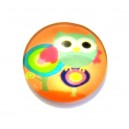 DISPONIBIL 2 BUCATI - CSP14mm-A-257 - Cabochon sticla print bufnite 14mm - STOC FOARTE LIMITAT!!!