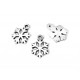 CP635 - Charm fulg de zapada argintiu antic 15*10.5mm