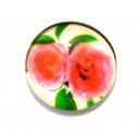 CSP14mm-A-278 - Cabochon sticla print flori 14mm - STOC FOARTE LIMITAT!!!