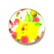 DISPONIBIL 6 BUCATI - CSP12mm-A-99 - Cabochon sticla print flori 12mm - STOC FOARTE LIMITAT!!!