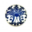 DISPONIBIL 3 BUCATI - CSP20mm-A-210 - Cabochon sticla print model floral 20mm - STOC FOARTE LIMITAT!!!