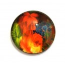 DISPONIBIL 3 BUCATI - CSP10mm-A-81 - Cabochon sticla print flori 10mm - STOC FOARTE LIMITAT!!!