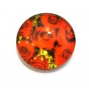CSP10mm-A-82 - Cabochon sticla print flori 10mm - STOC FOARTE LIMITAT!!!