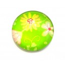 CSP10mm-A-114 - Cabochon sticla print flori 10mm - STOC FOARTE LIMITAT!!!