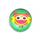 DISPONIBIL 1 BUCATA - CSP25mm-A-403 - Cabochon sticla print bufnite 25mm - STOC FOARTE LIMITAT!!!