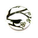 CSP10mm-A-242 - Cabochon sticla print pasari 10mm - STOC FOARTE LIMITAT!!!