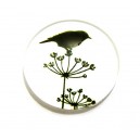 CSP10mm-A-245 - Cabochon sticla print pasari 10mm - STOC FOARTE LIMITAT!!!