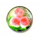 DISPONIBIL 2 BUCATI - CSP10mm-A-279 - Cabochon sticla print flori 10mm - STOC FOARTE LIMITAT!!!