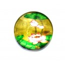 CSP10mm-A-291 - Cabochon sticla print flori 10mm - STOC FOARTE LIMITAT!!!
