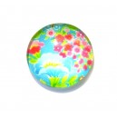 DISPONIBIL 5 BUCATI - CSP10mm-A-293 - Cabochon sticla print flori 10mm - STOC FOARTE LIMITAT!!!