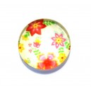 CSP10mm-A-304 - Cabochon sticla print flori 10mm - STOC FOARTE LIMITAT!!!