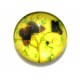 DISPONIBIL 1 BUCATA - CSP10mm-A-312 - Cabochon sticla print flori 10mm - STOC FOARTE LIMITAT!!!