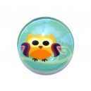 DISPONIBIL 2 BUCATI - CSP10mm-A-22 - Cabochon sticla print bufnite 10mm - STOC FOARTE LIMITAT!!!
