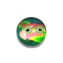 DISPONIBIL 2 BUCATI - CSP10mm-A-414 - Cabochon sticla print bufnite 10mm - STOC FOARTE LIMITAT!!!