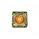 CSP15*15mm-A-177 - Cabochon sticla patrat print etnic 15*15mm - STOC FOARTE LIMITAT!!!