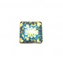 CSP15*15mm-A-190 - Cabochon sticla patrat print model floral 15*15mm - STOC FOARTE LIMITAT!!!