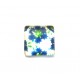 CSP15*15mm-A-329 - Cabochon sticla patrat print flori 15*15mm - STOC FOARTE LIMITAT!!!
