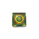 CSP10*10mm-A-176 - Cabochon sticla patrat print etnic 15*15mm - STOC FOARTE LIMITAT!!!