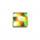 CSP10*10mm-A-184 - Cabochon sticla patrat print etnic 15*15mm - STOC FOARTE LIMITAT!!!