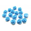 CRT10-40 - Cabochon rasina trandafir albastru 10mm