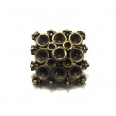 DISPONIBIL 1 BUCATA - MX77 - Nasturi metalici bronz antic 18*18mm