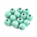 (10 buc.) Margele lemn turcoaz 10*8.5mm 