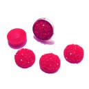 CRS124 - Cabochon rasina druzy rosu glitter 10mm
