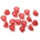 FA10*6mm-14 - (10 buc.) Flori acril rosii frosted 10*6mm