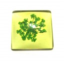 DISPONIBIL 1 BUCATA - CSFU25*25mm-03 - Cabochon sticla flori uscate 25*25mm