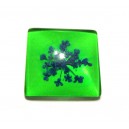 DISPONIBIL 1 BUCATA - CSFU25*25mm-10 - Cabochon sticla flori uscate 25*25mm